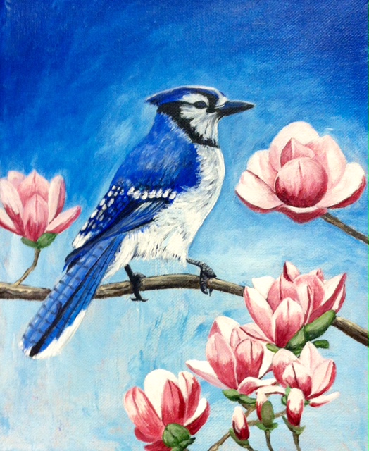 Spring Blue Jay - ORIGINAL SOLD